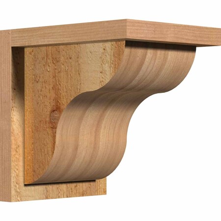 Ekena Millwork Carmel Rough Sawn Corbel w/Backplate, Western Red Cedar, 8"W x 10"D x 10"H COR08X10X10CAR01RWR